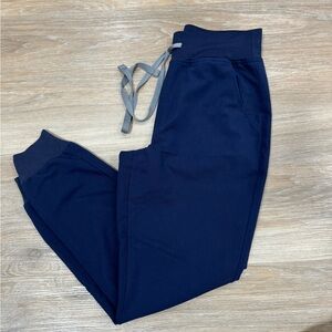 Figs Women's Navy Zamora High Waisted Jogger Scrub Pants - XS - Petite / Navy